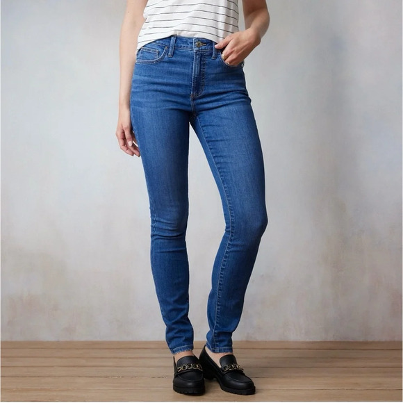 LC Lauren Conrad Denim - LC Lauren Conrad High Rise Curvy Skinny Medium Wash Denim Jeans Womens size 10
